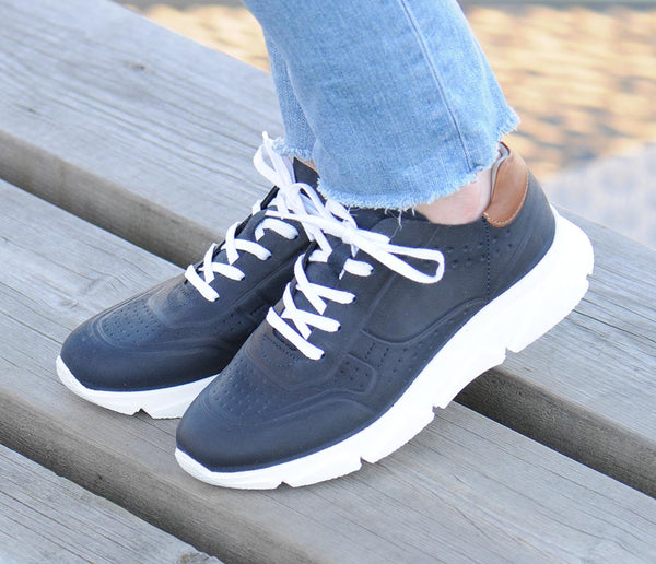 Zinza -  Sneakers i navy nubuk skinn